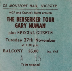 Gary Numan Leicester Ticket 1984